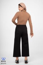 واید لگ مشکی کتان